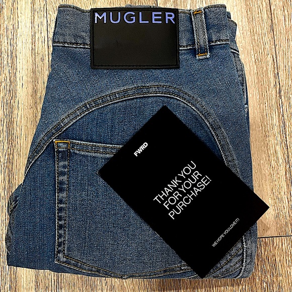 WOMENS MUGLER SPIRAL SKINNY JEANS SIZE FR42 - Picture 1 of 4